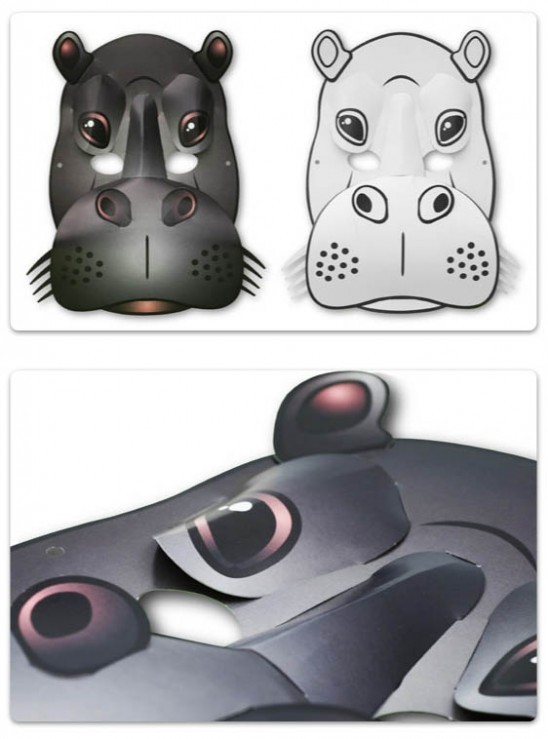 mask to decorate hippo