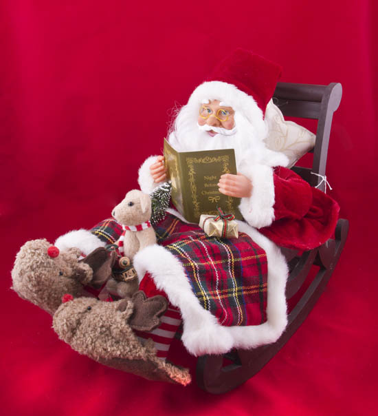 Άγιος Βασίλης σε κουνιστή καρέκλα ~ διακοσμητικά NewMan