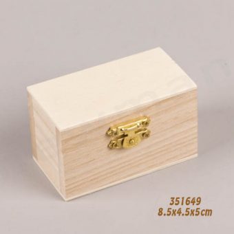 351649 ξύλινο κουτί με χρυσό μεταλλικό κλείσιμο