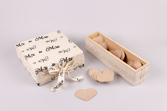 Κουτί Mr&Mrs για ευχές σε καρδιές