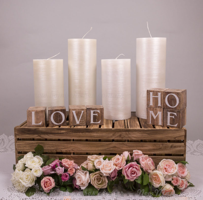 Στολισμός γάμου με κεριά & λουλούδια