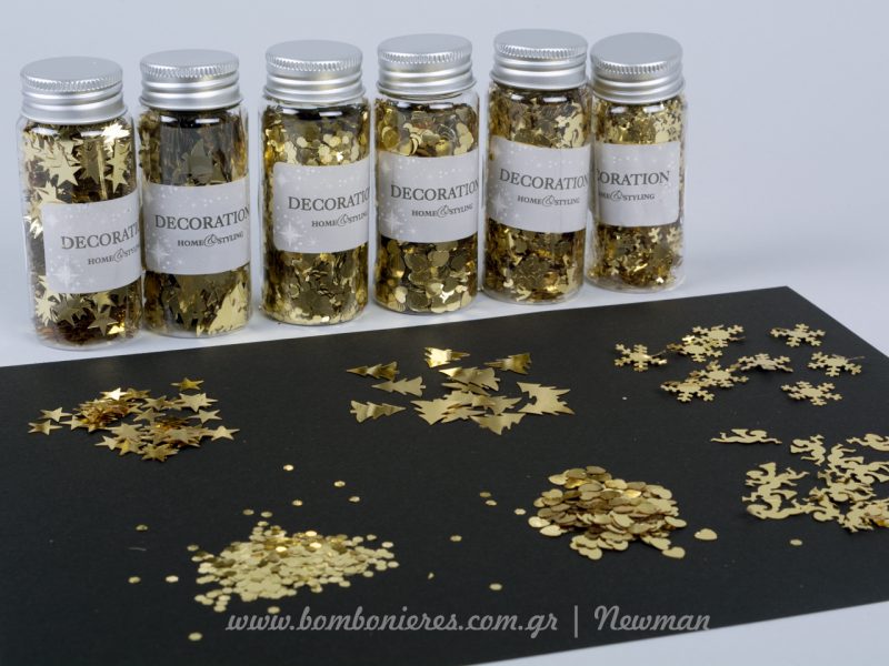 confetti chriso schedia κονφετί σε χρυσό χρώμα και σχέδια
