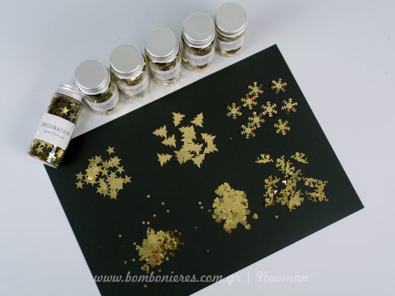 confetti chriso schedia κονφετί σε χρυσό χρώμα και σχέδια