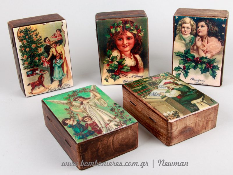 ξύλινα κουτιά χριστουγεννιάτικα xilina koutia xristougenniatika handmade