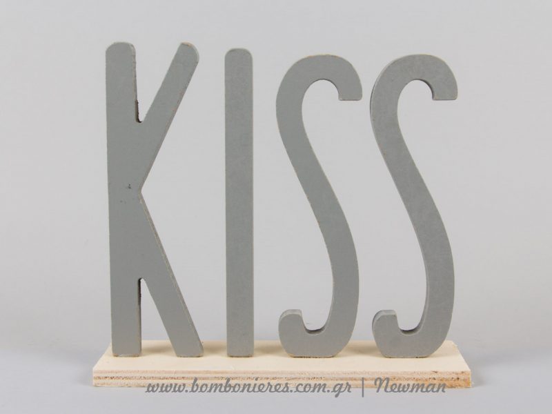 love kiss grey decoration