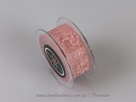 venezzia dantela 45mm 092064 δαντέλα παλιό ροζ χρώμα