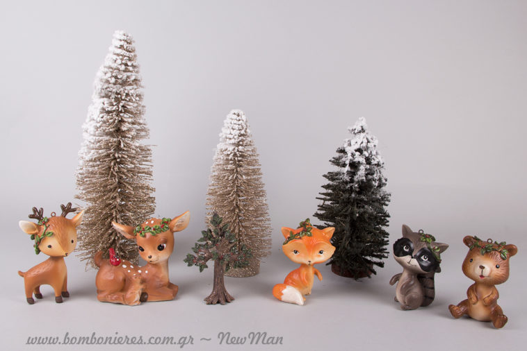 Χριστουγεννιάτικα Δεντράκια και Ζωάκια του δάσους για να στολίσετε κάθε αγαπημένη γωνιά του σπιτιού.